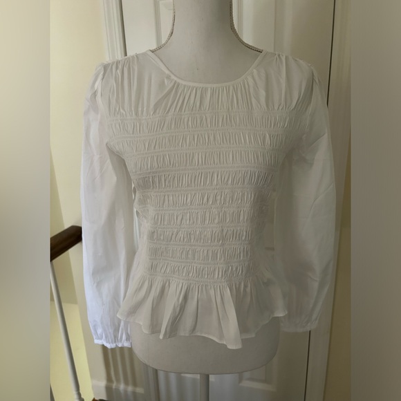 Ann Taylor Smocked Peplum Blouse NWT! - Picture 9 of 11
